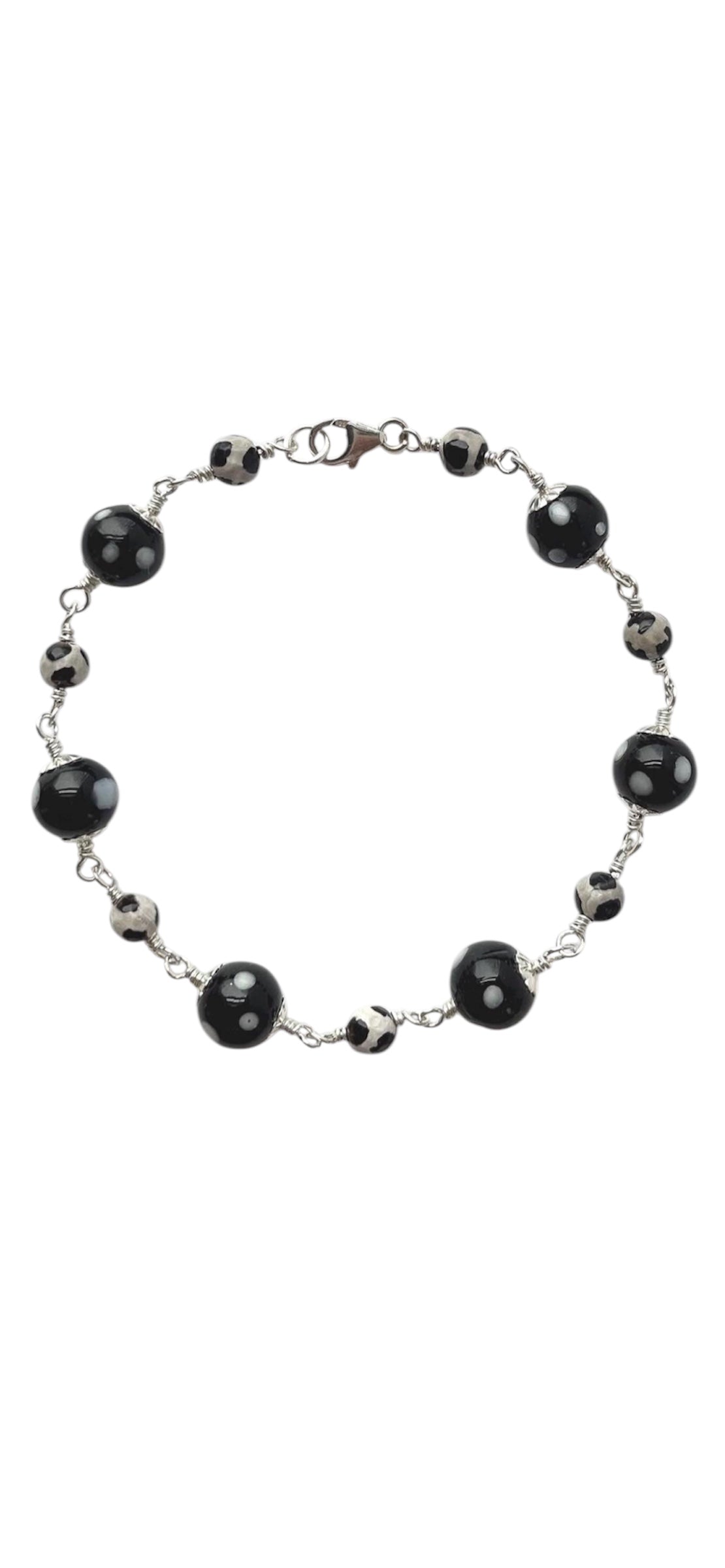 Tibetan Dzi Conta di Ojo Bracelet