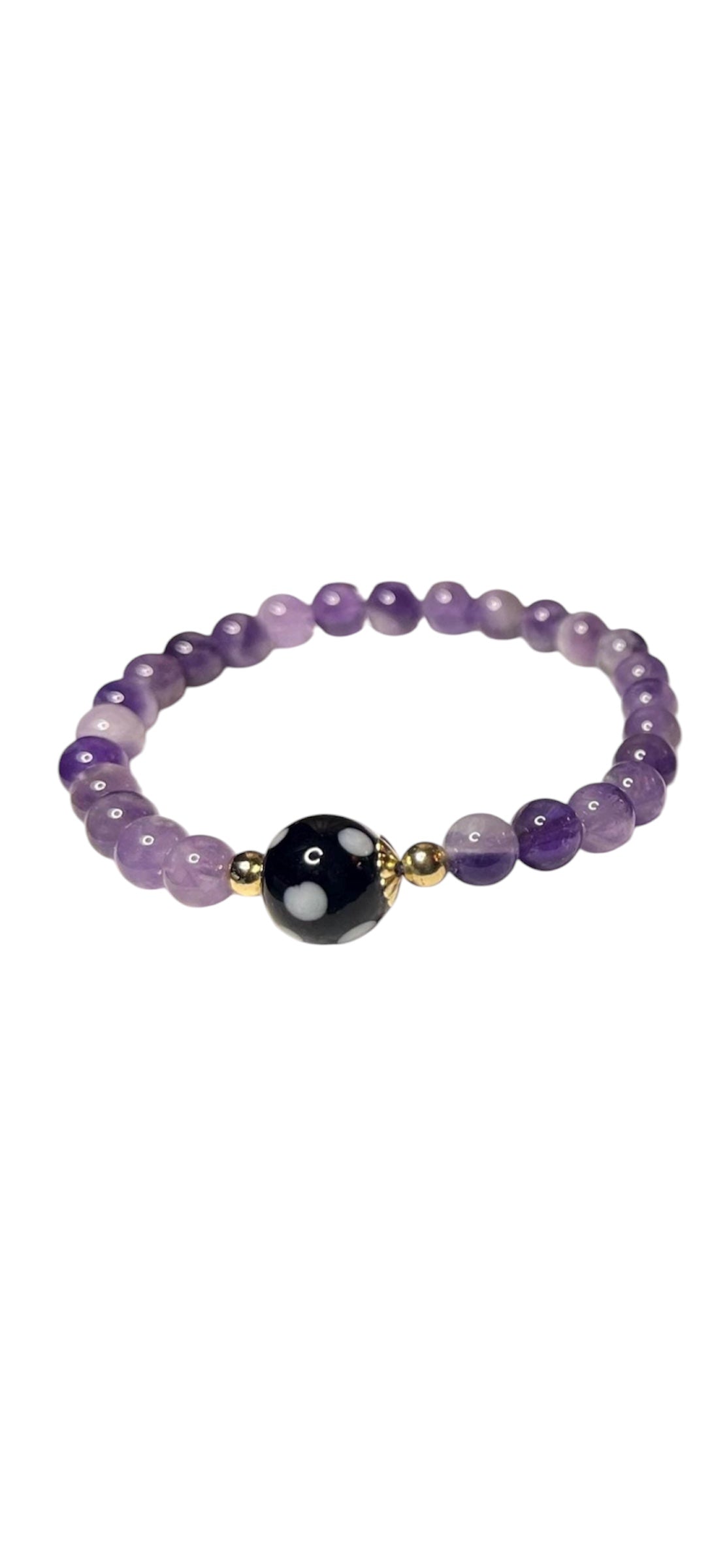 Amethyst Conta di Ojo Stretch Bracelets