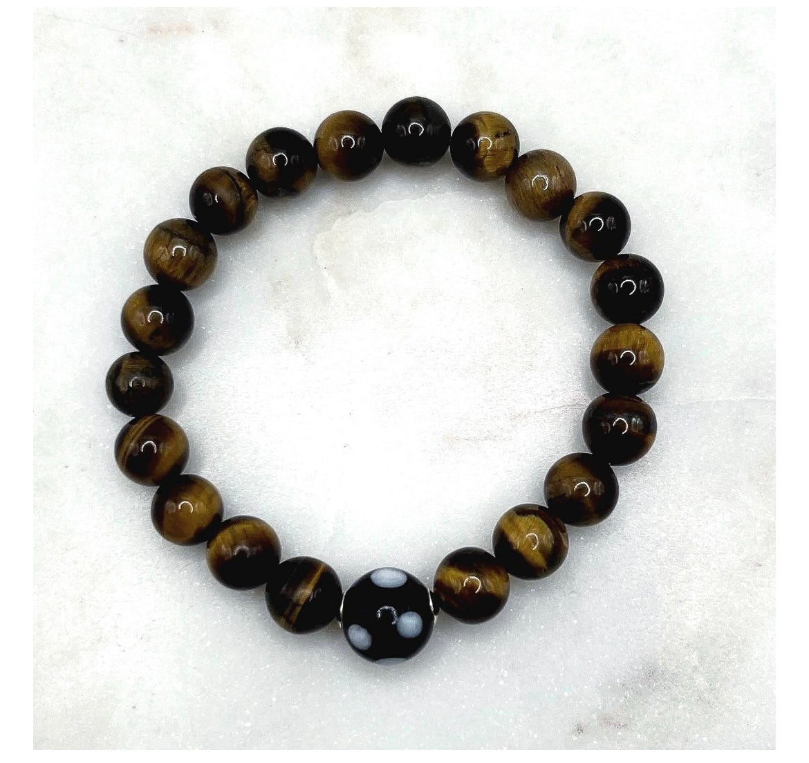 Tigers Eye Conta di Ojo Stretch Bracelets