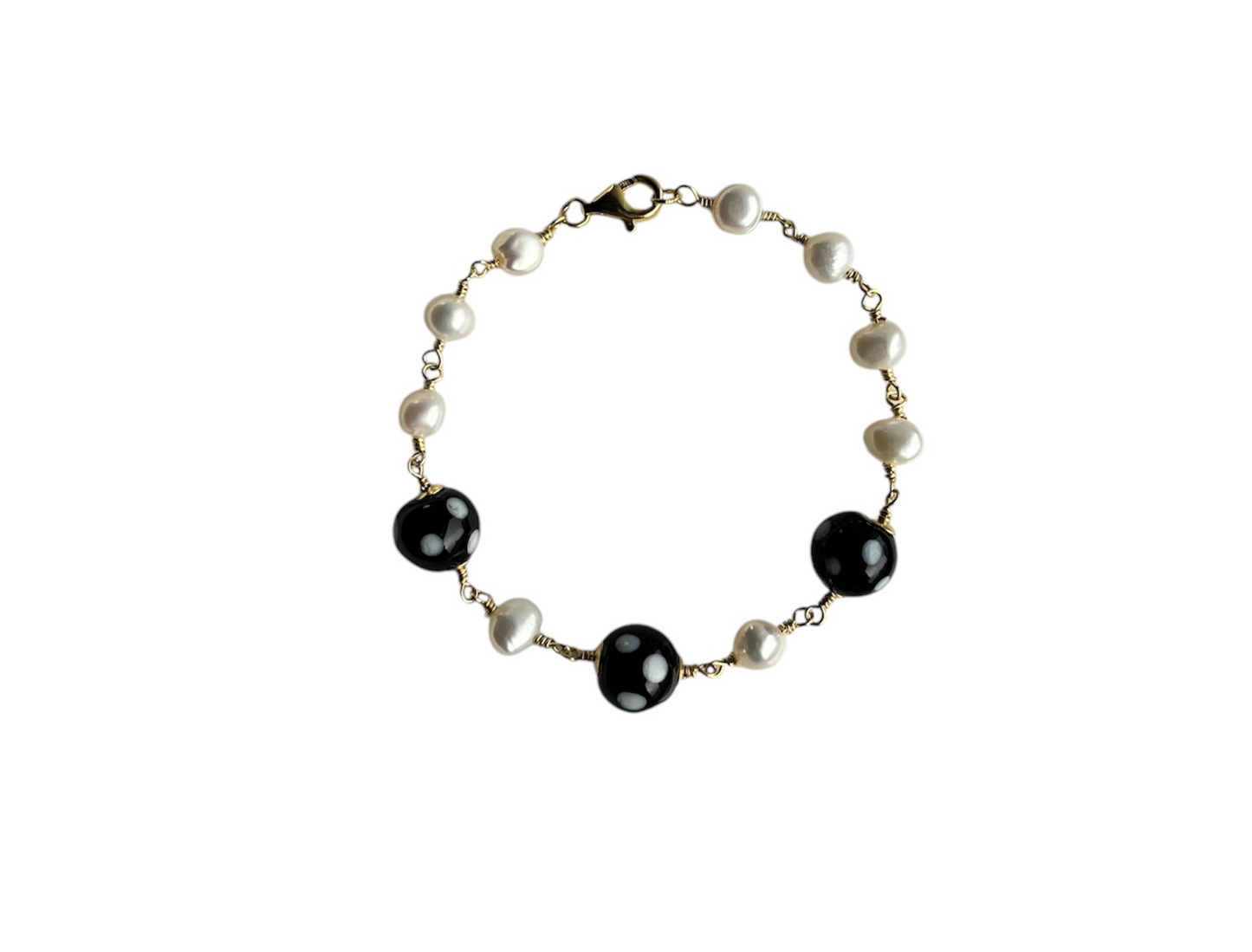 Pearl Conta di Ojo Bracelet