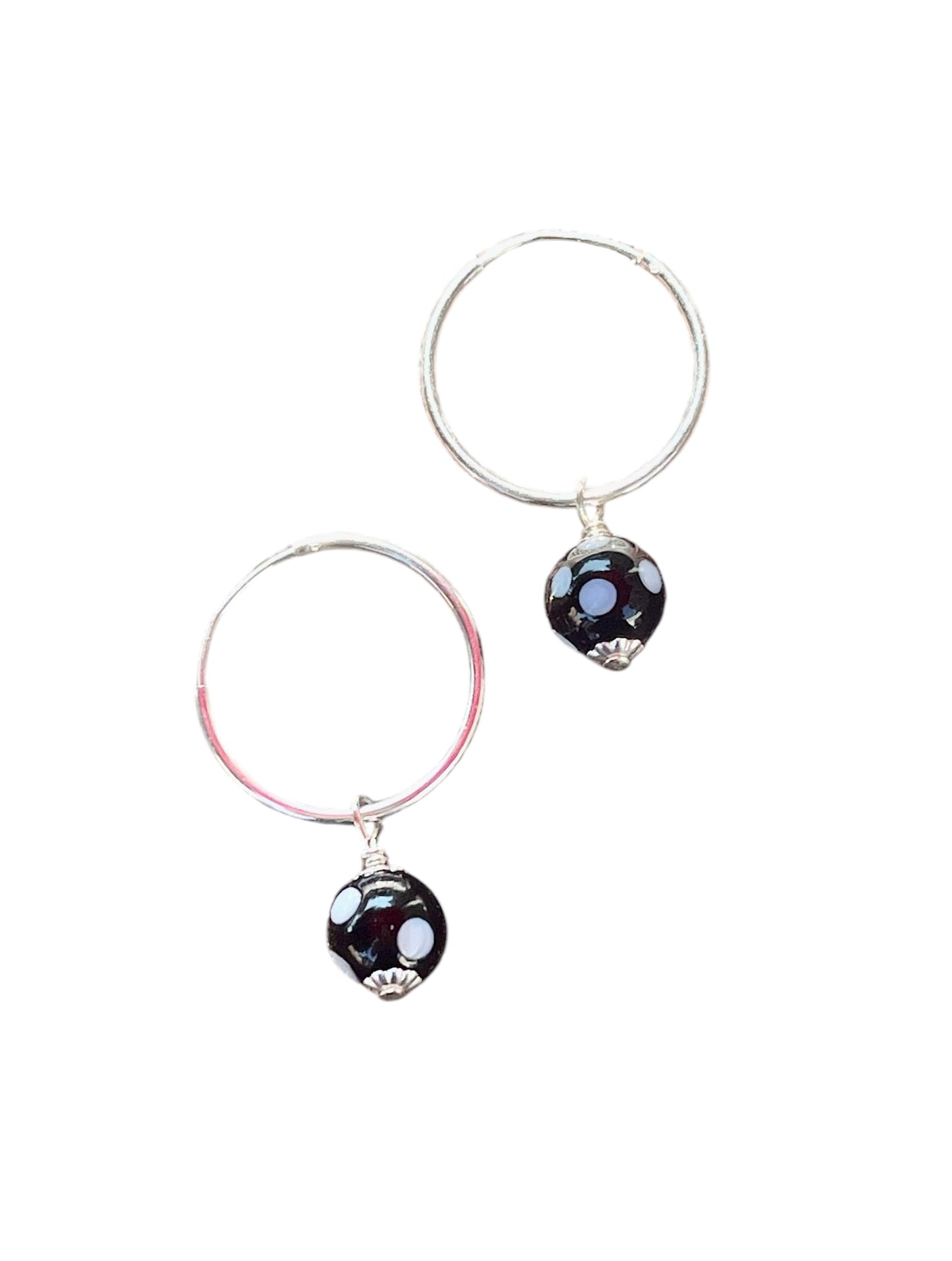 Conta di Ojo Hoop Earrings Silver
