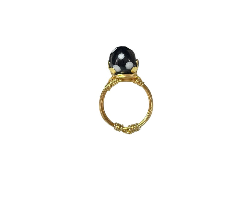 Cape Verdean Conta di Ojo Flower Ring