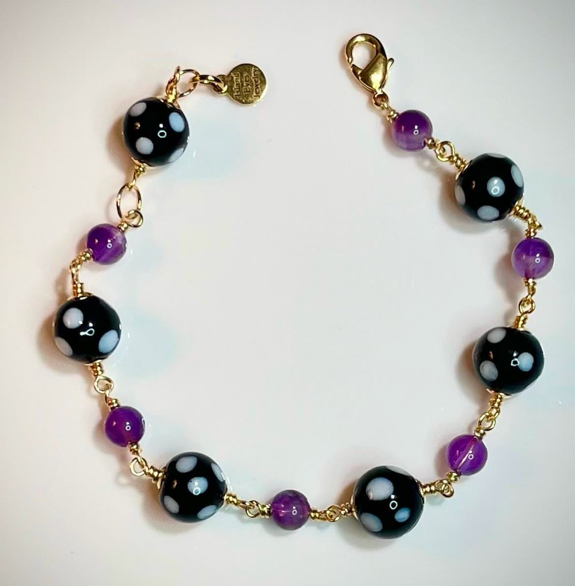 Amethyst Conta di Ojo Bracelet