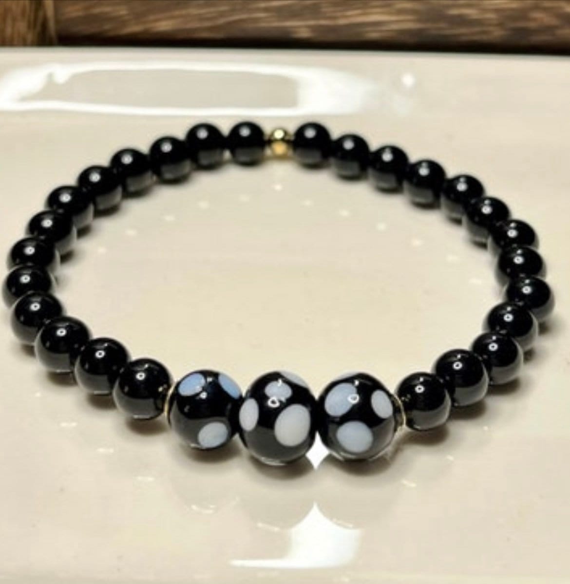 Gemstone Conta di Ojo Stretch Bracelets