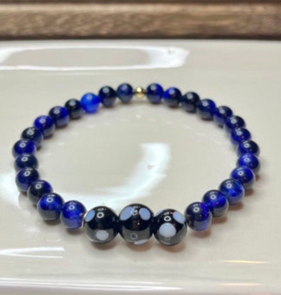 Gemstone Conta di Ojo Stretch Bracelets