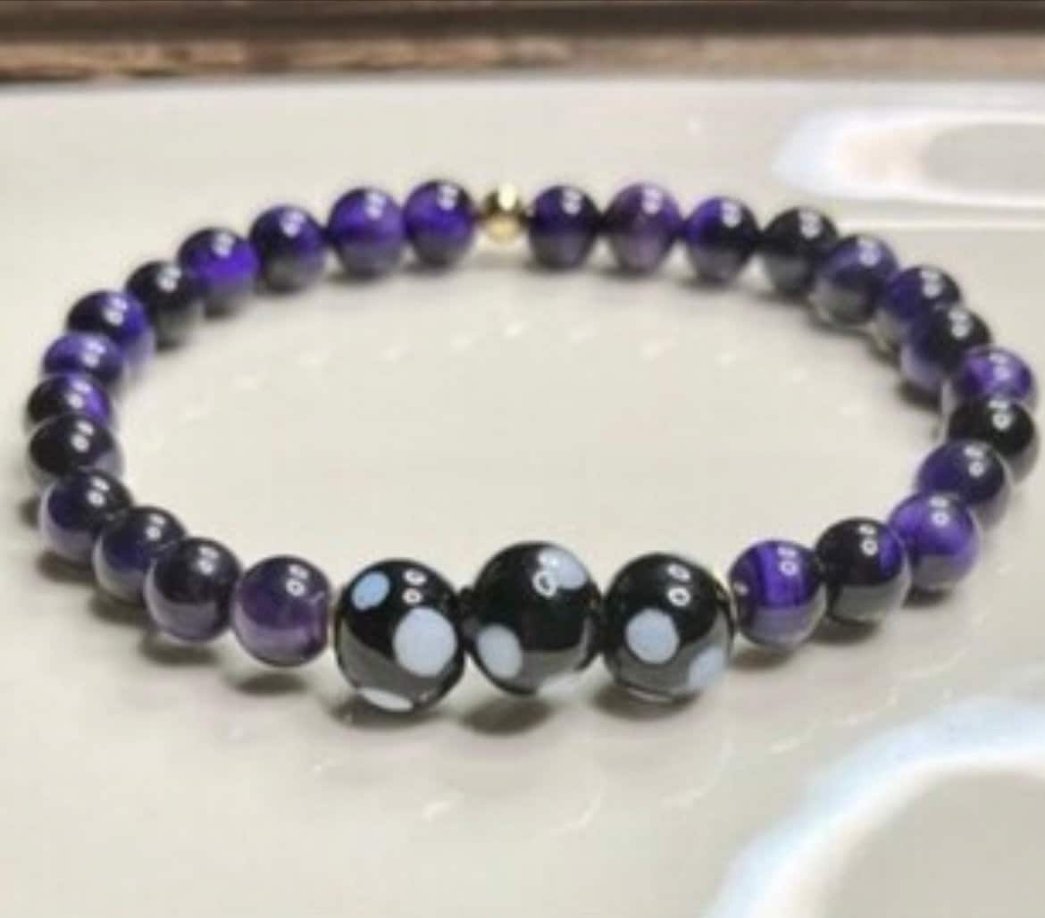 Gemstone Conta di Ojo Stretch Bracelets