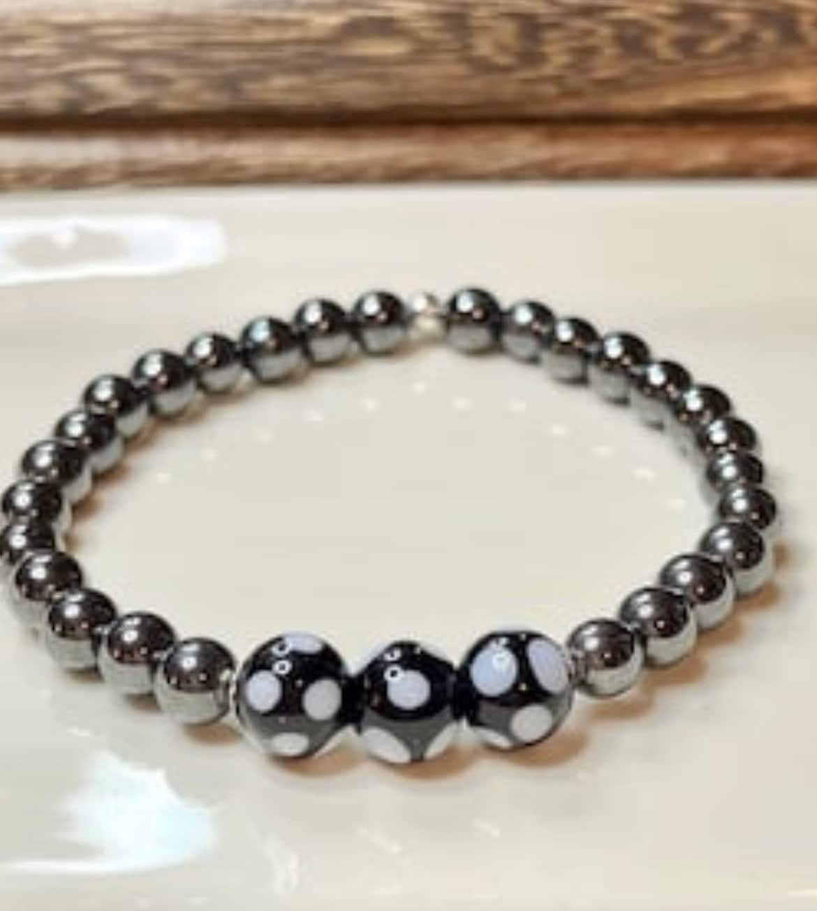 Gemstone Conta di Ojo Stretch Bracelets