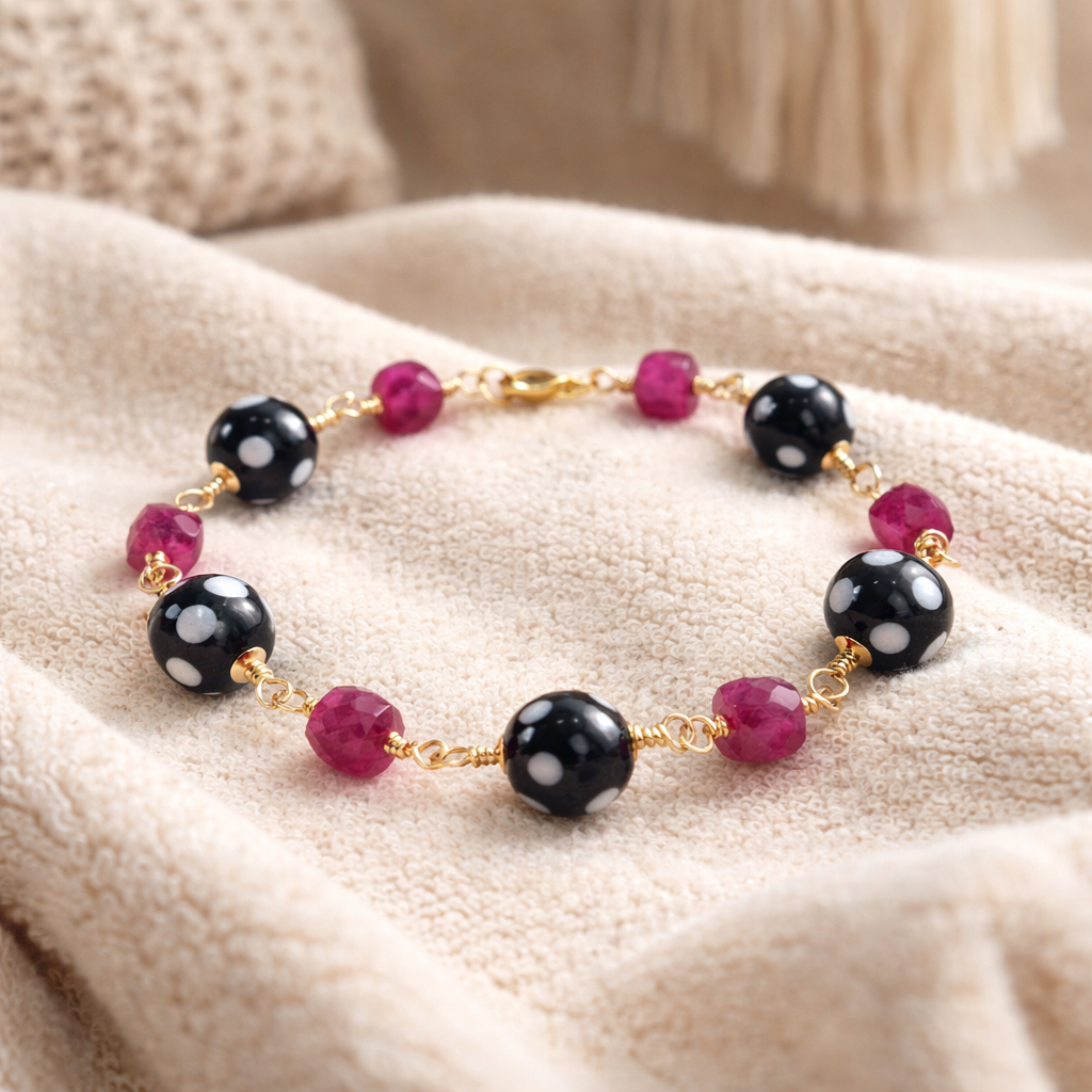 Conta di Ojo Bracelet – Gold Filled or .925 Sterling Silver - Custom Gemstones🧿✨