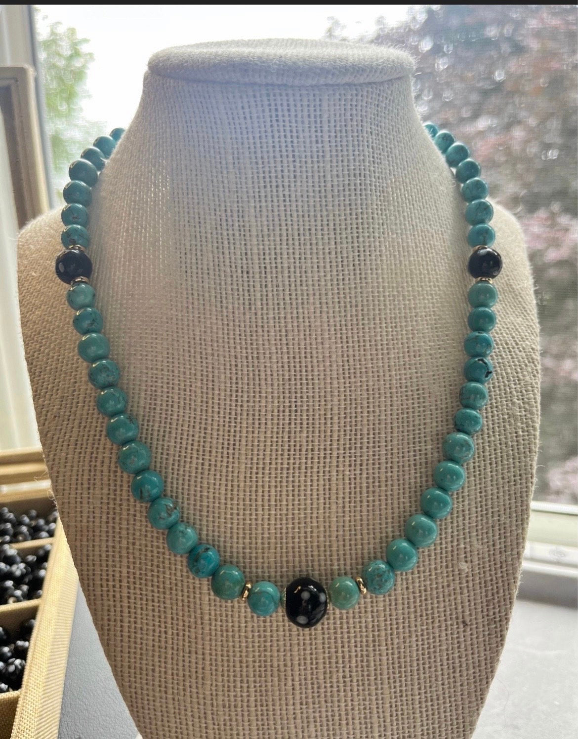 Cape Verdean Conta di Ojo Cabo Verde Flag Beaded Necklace 🧿✨