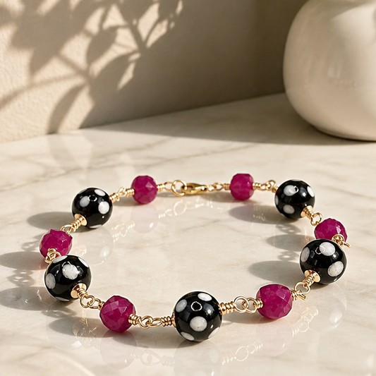 Conta di Ojo Bracelet – Gold Filled or .925 Sterling Silver - Custom Gemstones🧿✨