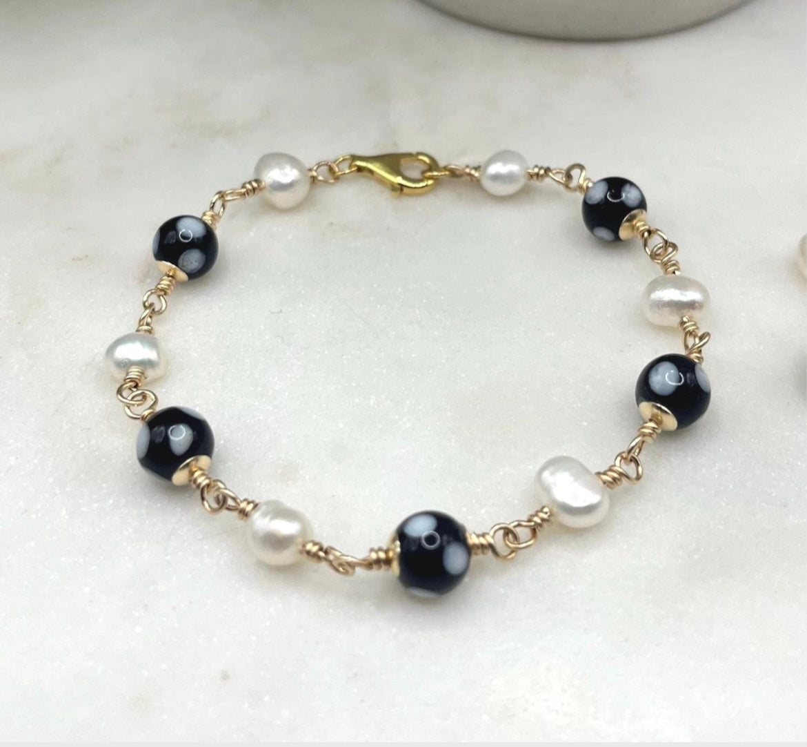 Conta di Ojo Bracelet – Gold Filled or .925 Sterling Silver - Custom Gemstones🧿✨