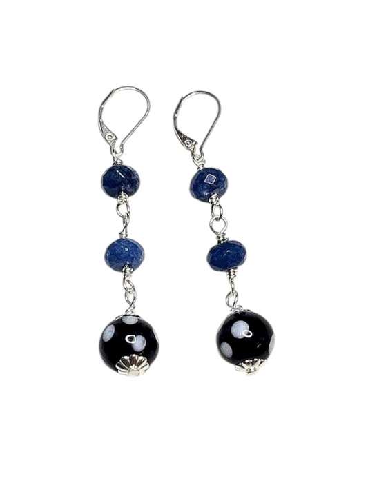 Blue Conta di Ojo Earrings