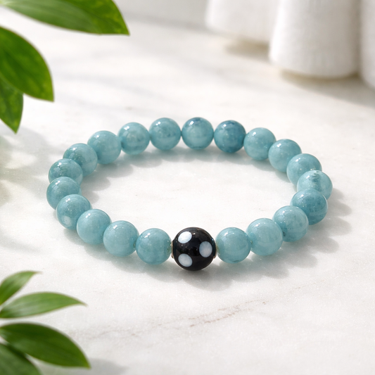 Aquamarine Conta di Ojo Bracelet