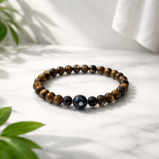Tigers Eye Conta di Ojo Bracelet