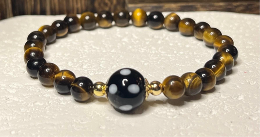 Tigers Eye Conta di Ojo Stretch Bracelets