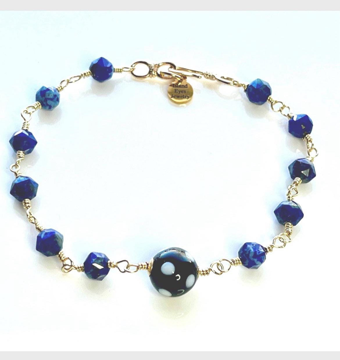 Conta di Ojo Bracelet – Gold Filled or .925 Sterling Silver with Custom Gemstone Options 🧿✨