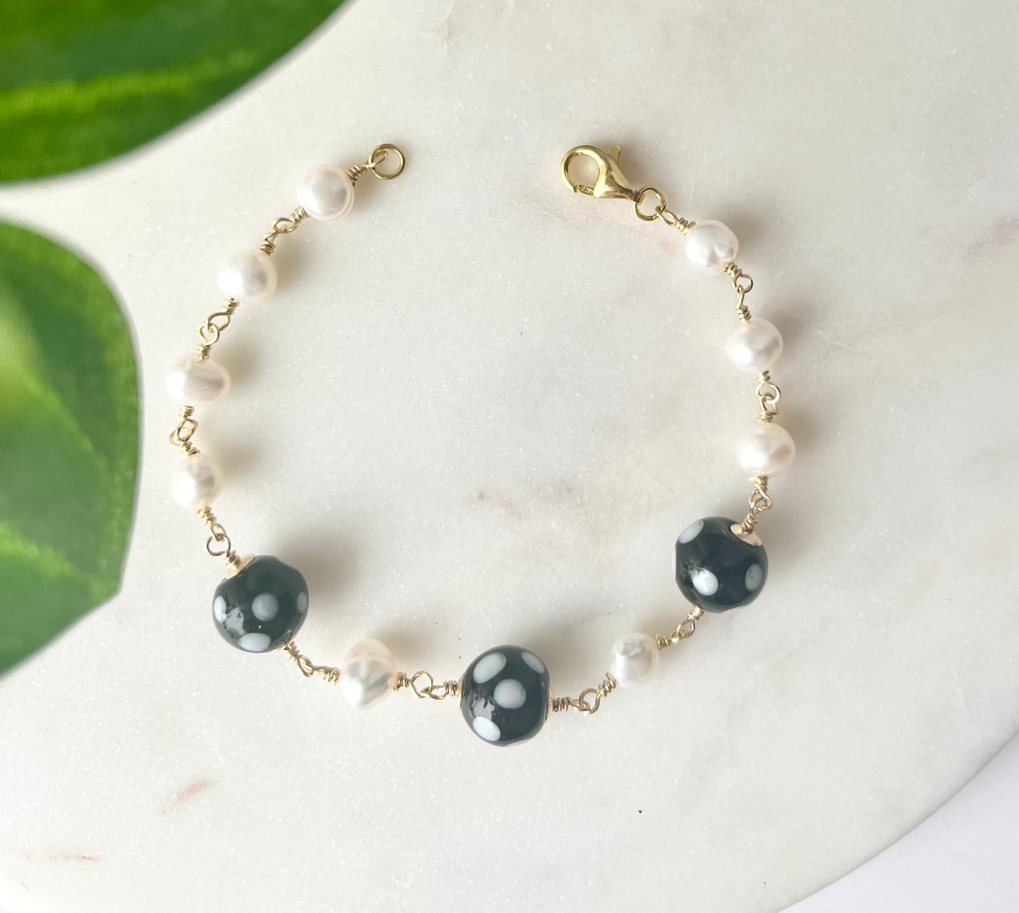 Pearl Conta di Ojo Bracelet