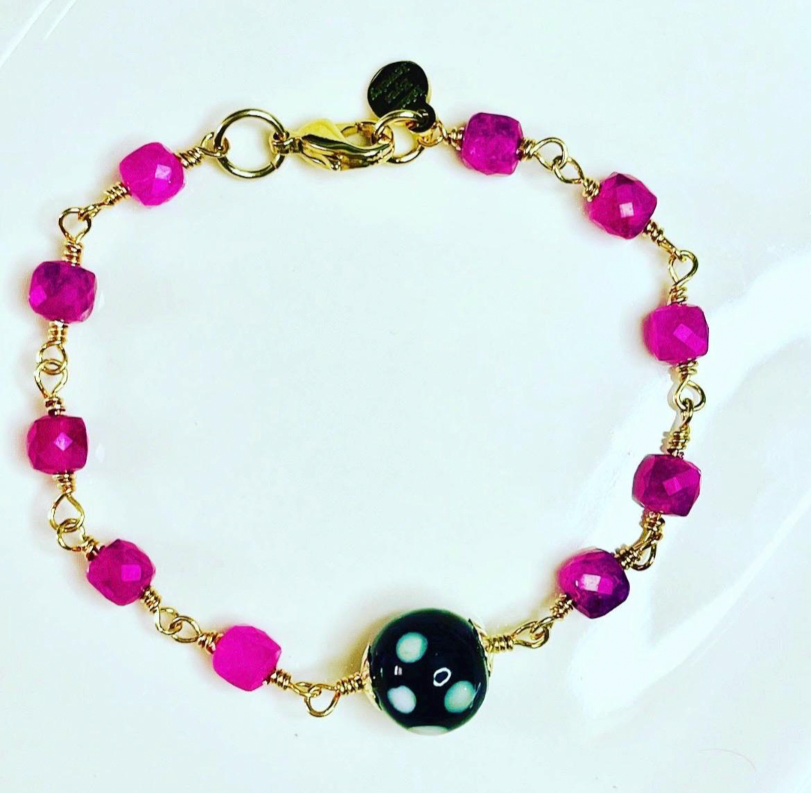 Conta di Ojo Bracelet – Gold Filled or .925 Sterling Silver with Custom Gemstone Options 🧿✨