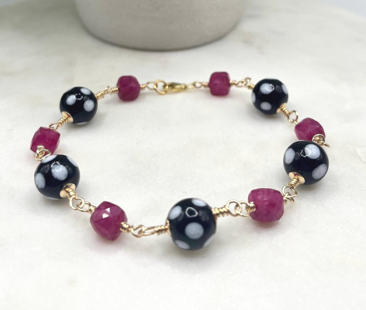 Conta di Ojo Bracelet – Gold Filled or .925 Sterling Silver - Custom Gemstones🧿✨