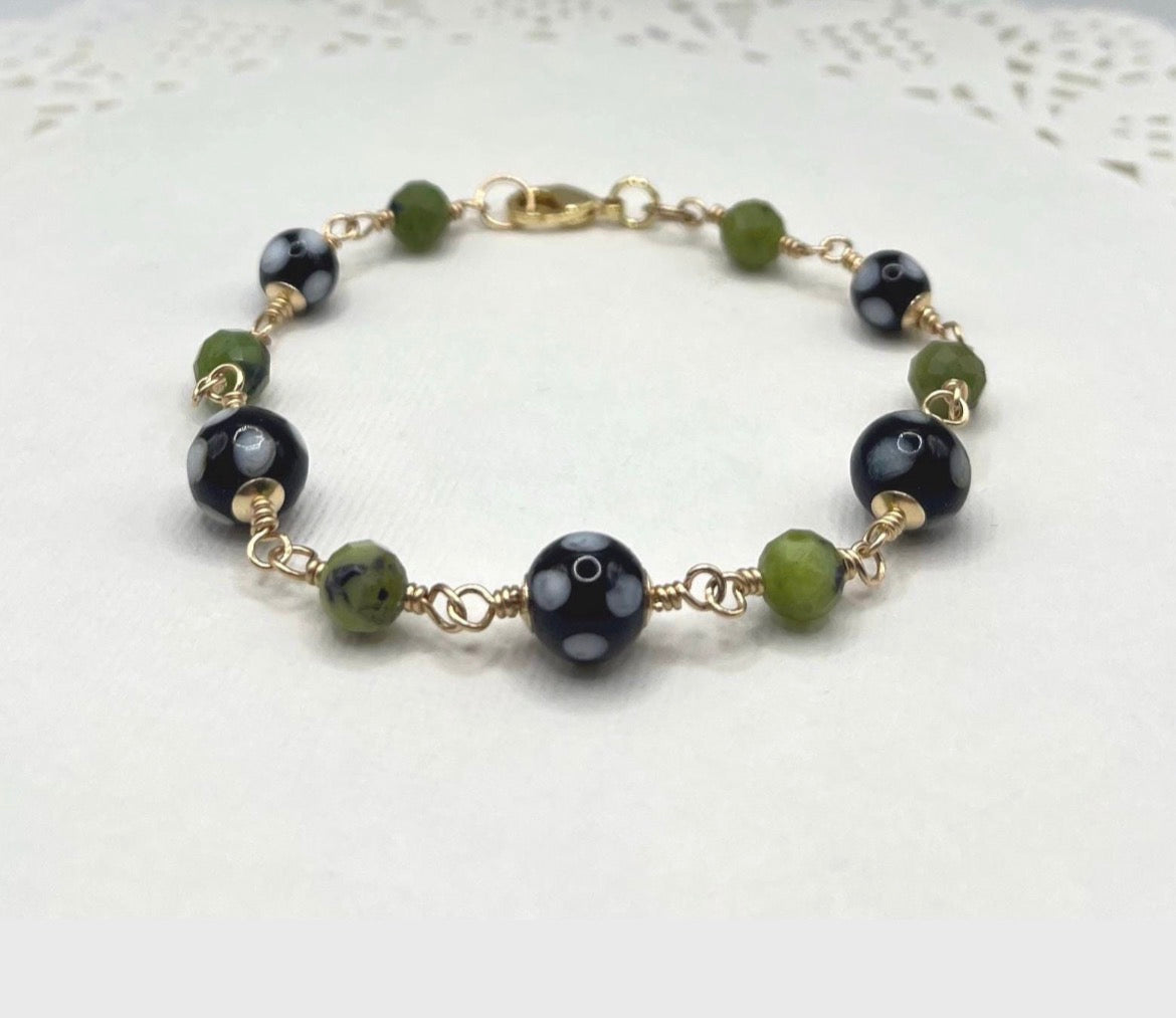 Conta di Ojo Bracelet – Gold Filled or .925 Sterling Silver - Custom Gemstones🧿✨
