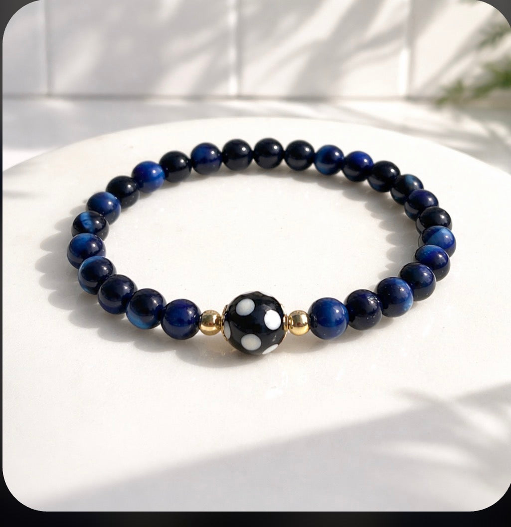 Conta di Ojo Stretch Bracelet – Custom Gemstones - Gold Filled or .925 Sterling Silver
