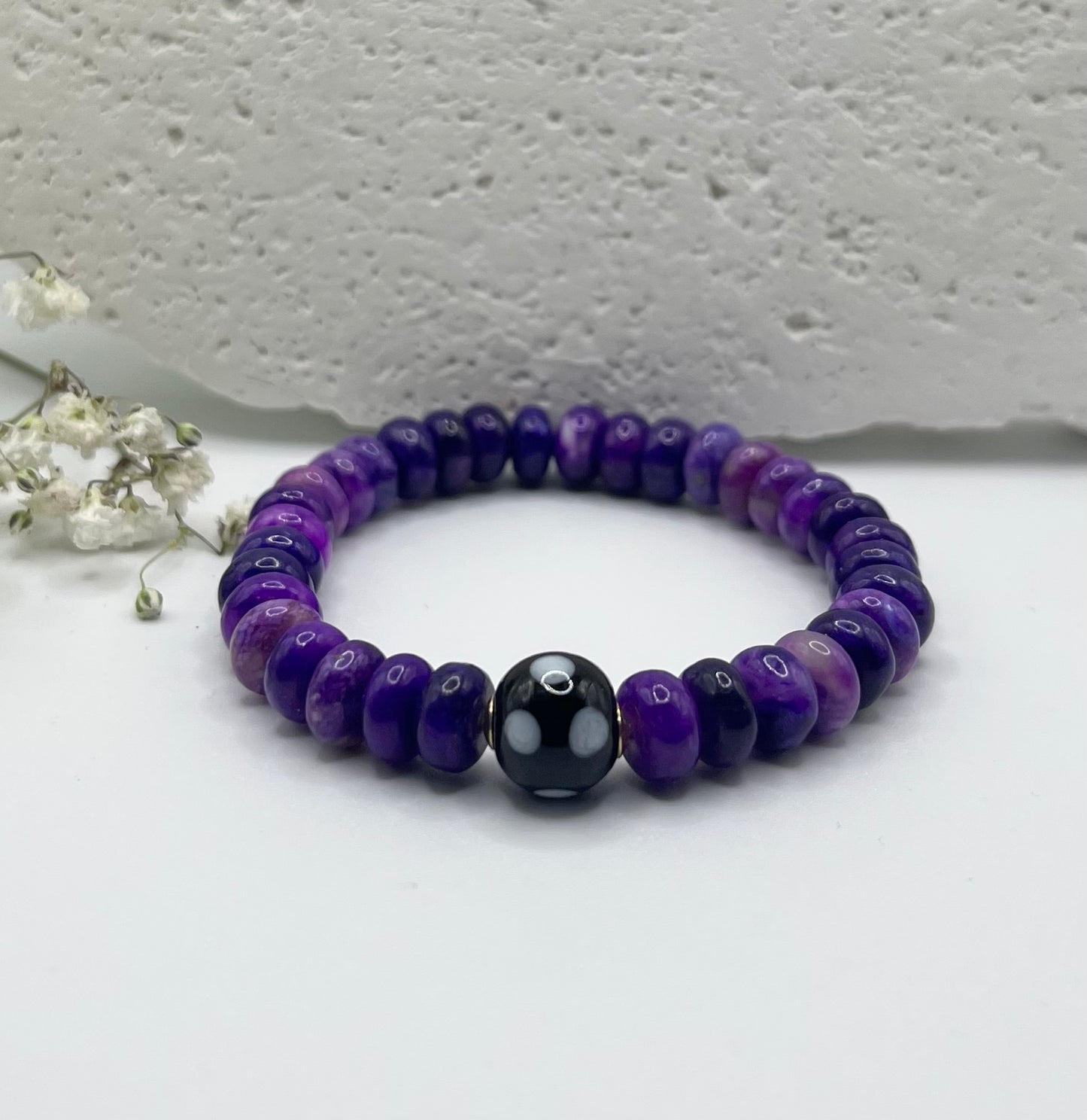 Conta di Ojo Stretch Bracelet – Custom Gemstone Options 🧿✨