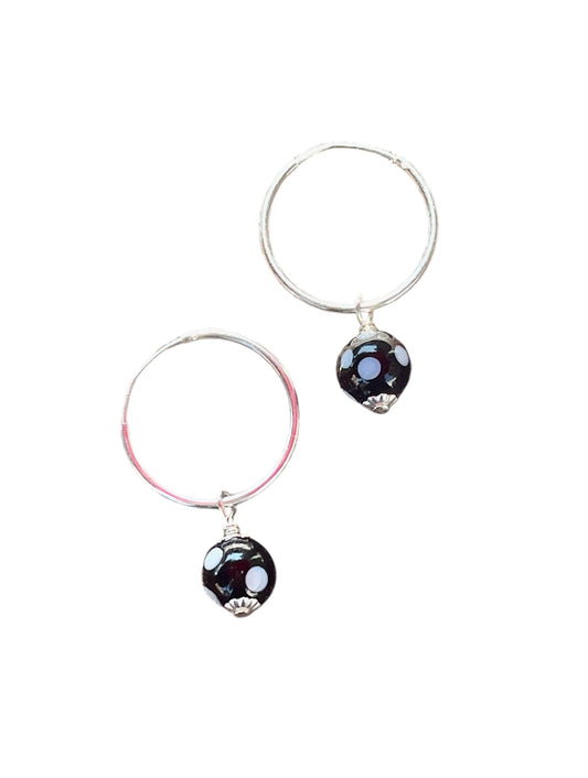 Conta di Ojo Hoop Earrings Silver