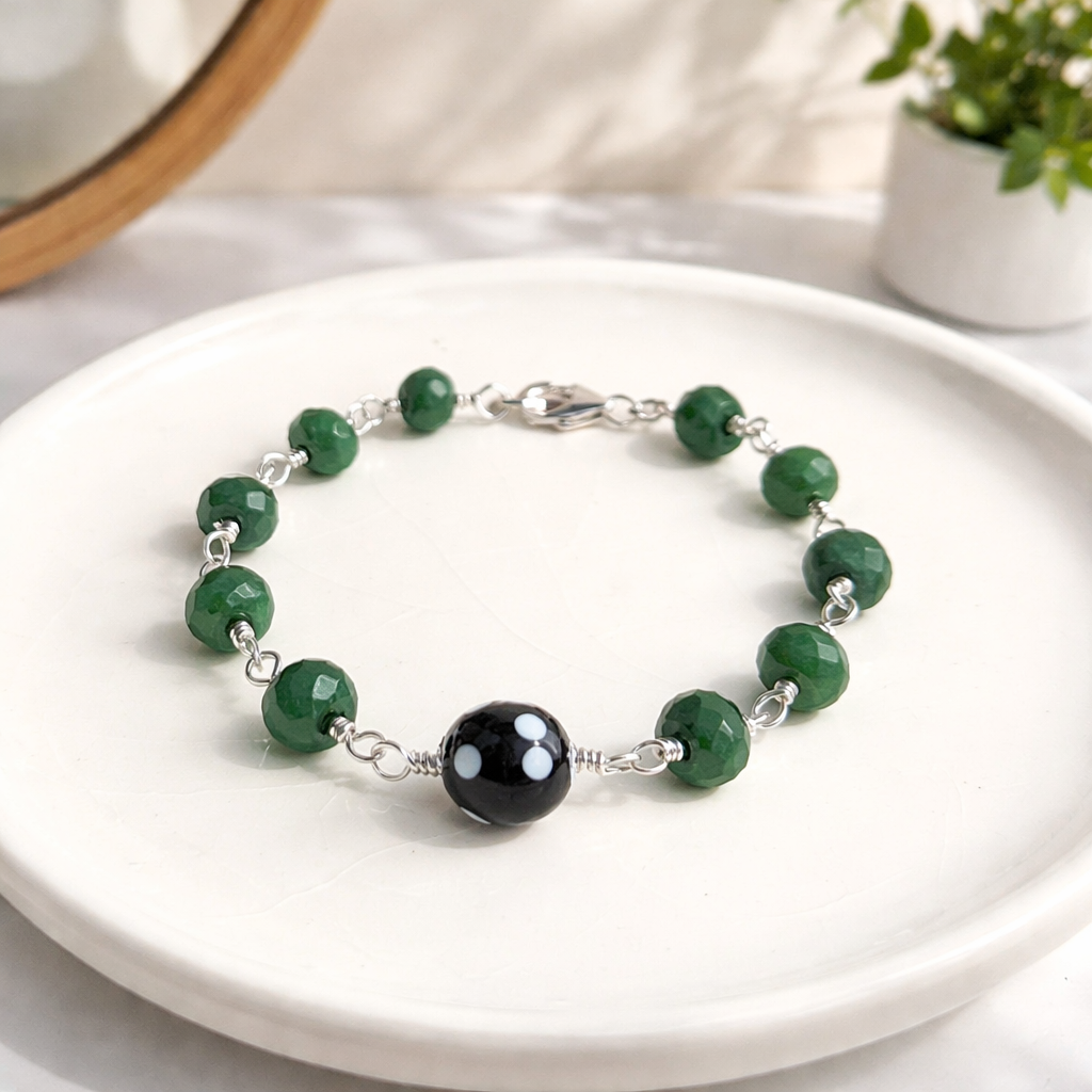 Conta di Ojo Bracelet – Gold Filled or .925 Sterling Silver with Custom Gemstone Options 🧿✨