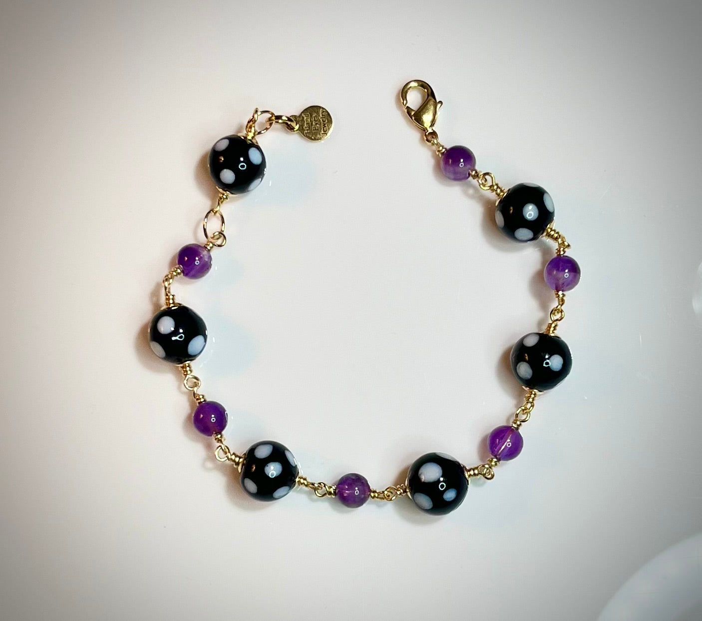 Amethyst Conta di Ojo Bracelet