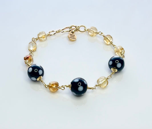 Citrine Conta di Ojo Bracelet