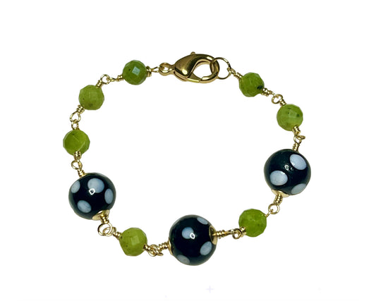 Jade Conta di Ojo Gemstone Bracelet