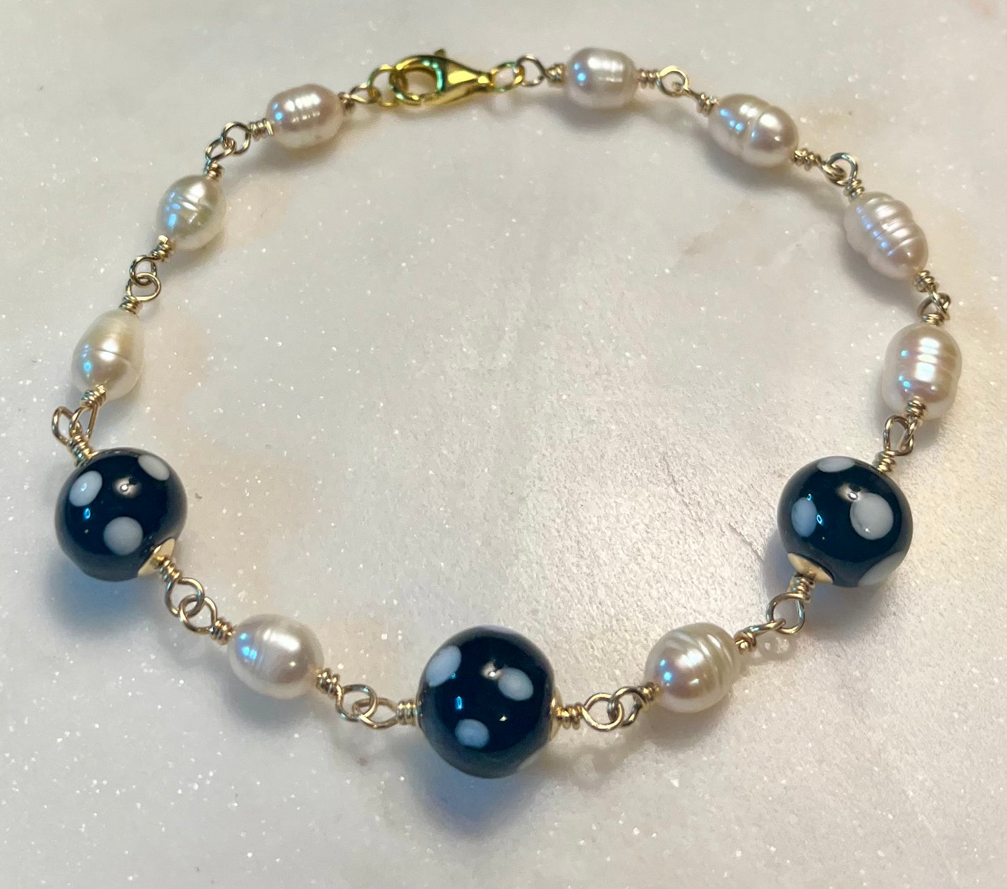 Pearl Conta di Ojo Bracelet