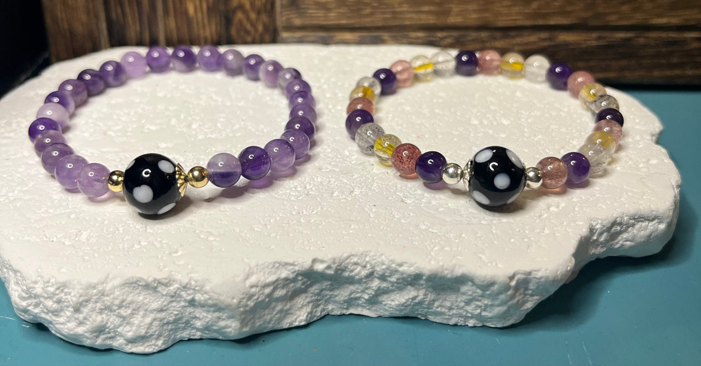 Gemstone Conta di Ojo Stretch Bracelets