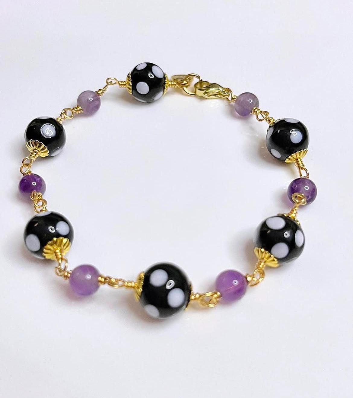 Amethyst Conta di Ojo Bracelet