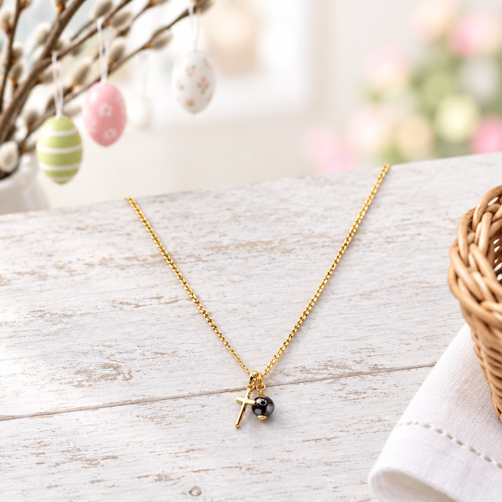 Conta di Ojo Cross Necklace
