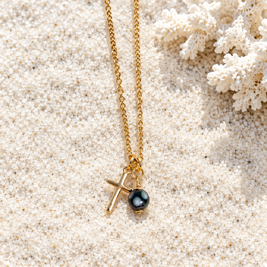 Conta di Ojo Cross Necklace
