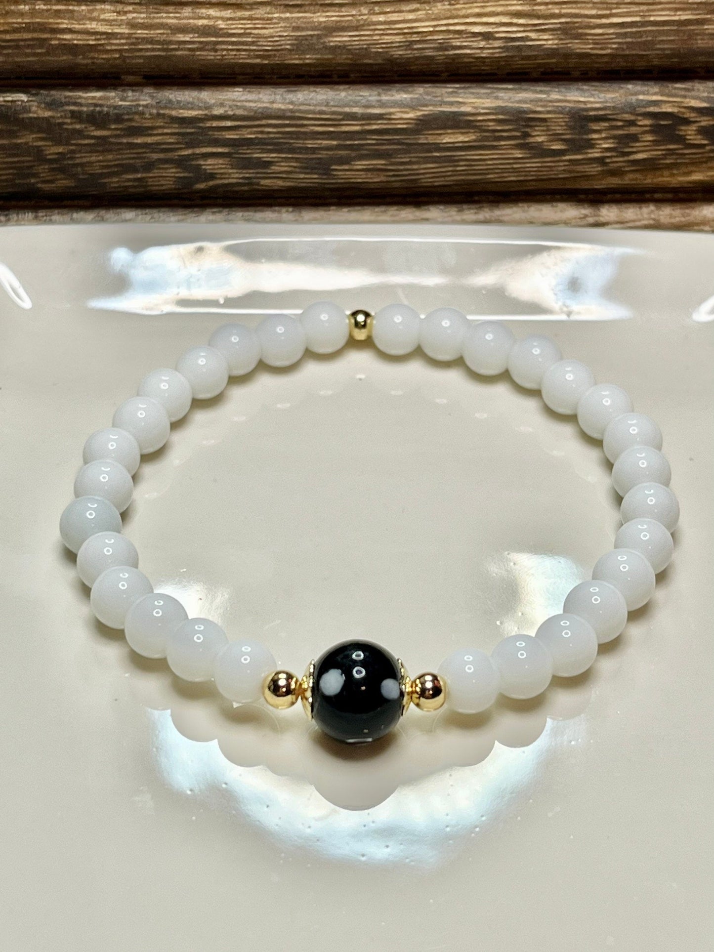 Gemstone Conta di Ojo Stretch Bracelets