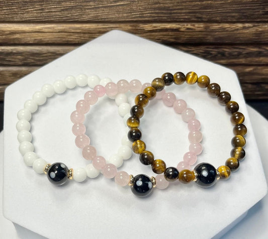 Conta di Ojo Gemstone Stretch Bracelet