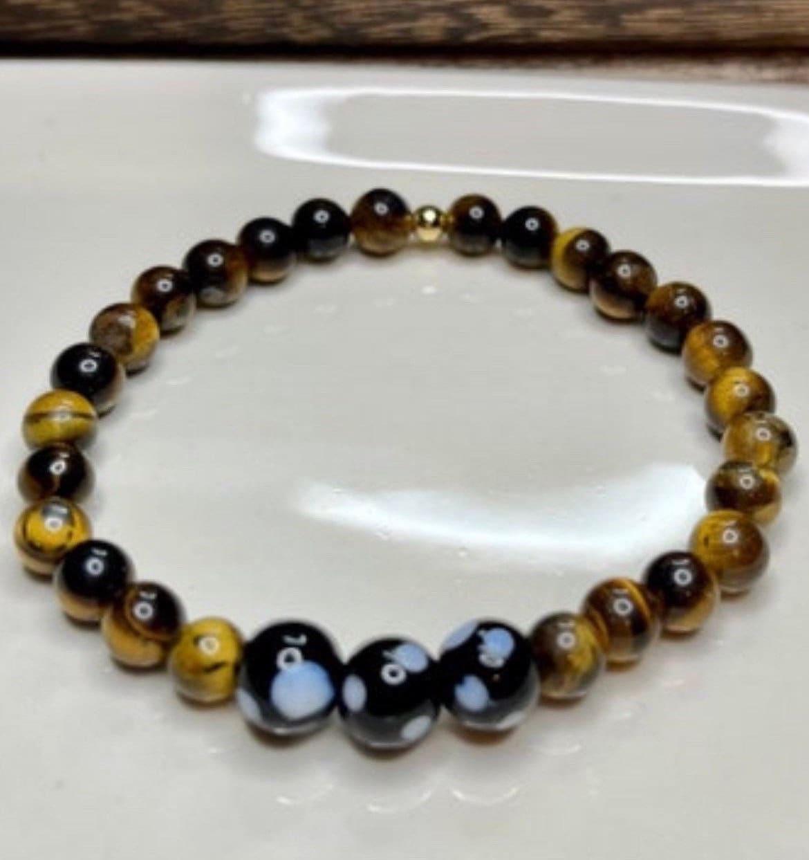 Conta Di Ojo + Gemstone Stretch Bracelet